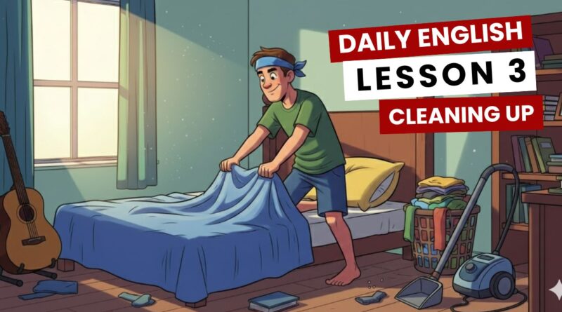 Daily English Lesson 3 Cleaning Up