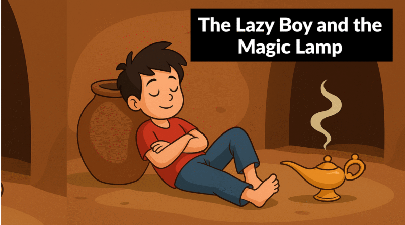 The Lazy Boy and the Magic Lamp - English Short Story for Beginners